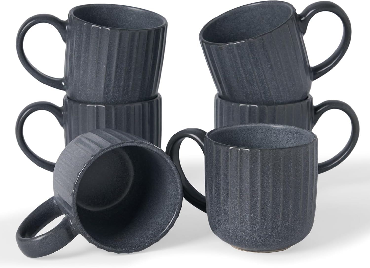 Famiware Coffee Mugs Set of 6 - Starlight 11 oz Ceramic Cups