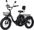 Electric Tricycle for Adults 750W - Stable Folding Fat Tire Trike