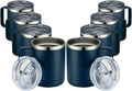 MEWAY 12oz Insulated Coffee Mug 8 Pack - Keeps Drinks Hot or Cold