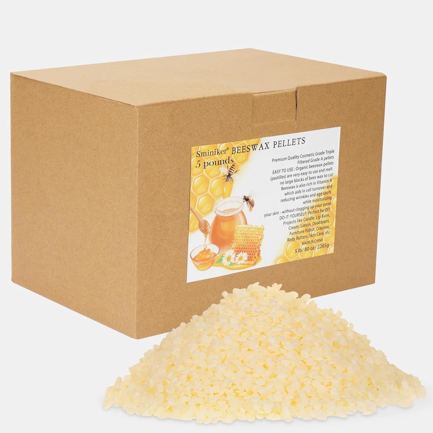 Premium Beeswax Pellets for DIY Crafts