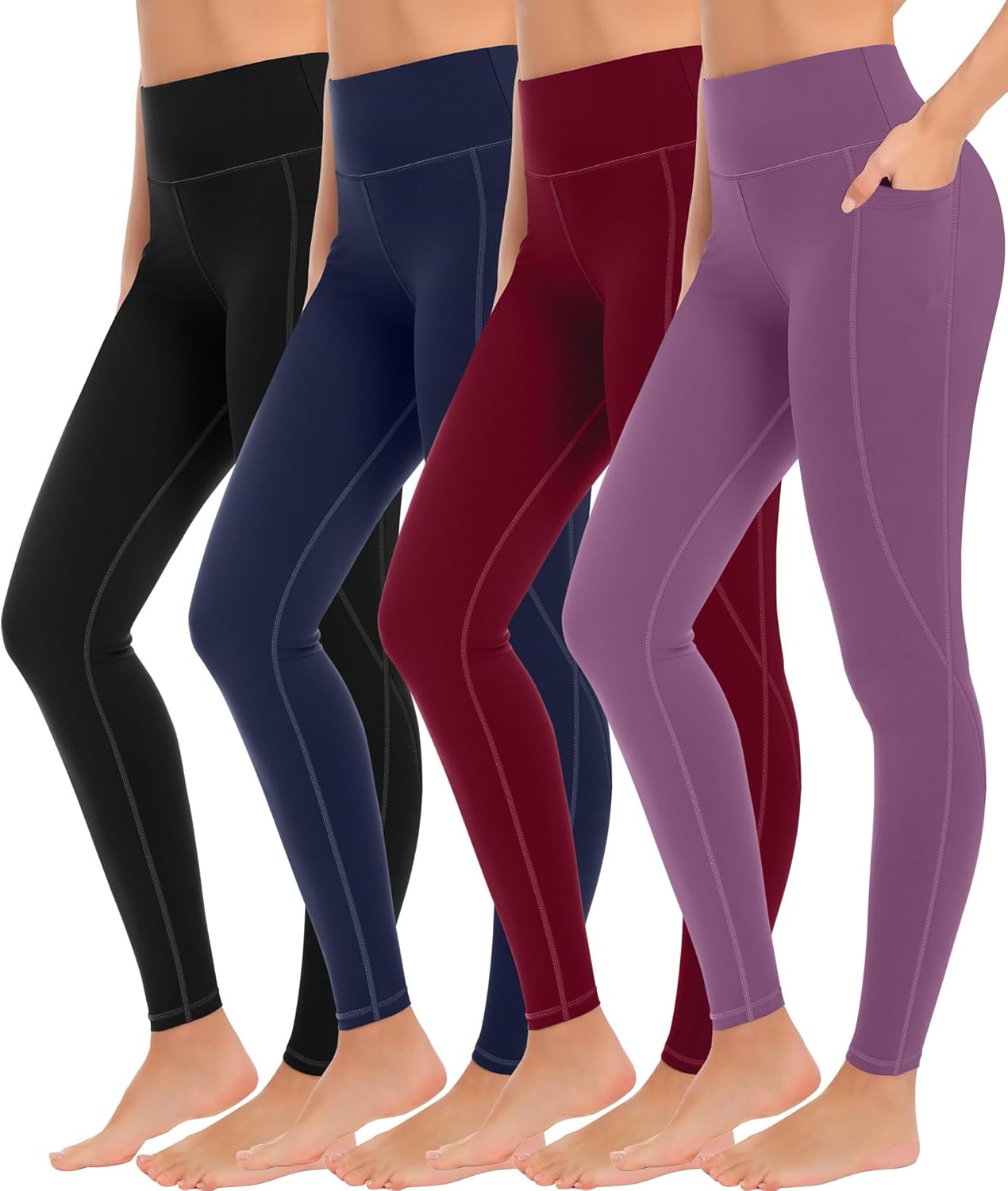 MIRITY Yoga Leggings with Pockets for Women - High Waist Comfort
