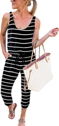 Women's Casual Tank Jumpsuit Sleeveless Romper - Easy Summer Outfit