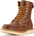 SUREWAY Mens 8 in Wedge Moc Soft Toe Work Boots - Full-Grain Leather