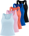 Women's Dry Fit Racerback Tank Top Set of 5 for Active Lifestyle
