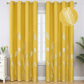 Estelar Textiler Yellow Blackout Curtains for Living Room - Room