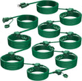 50 Ft Outdoor Extension Cord with 10 Outlets for Holiday Use