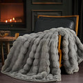 Ridgeline Faux Fur Throw Blanket for Cozy Comfort and Style