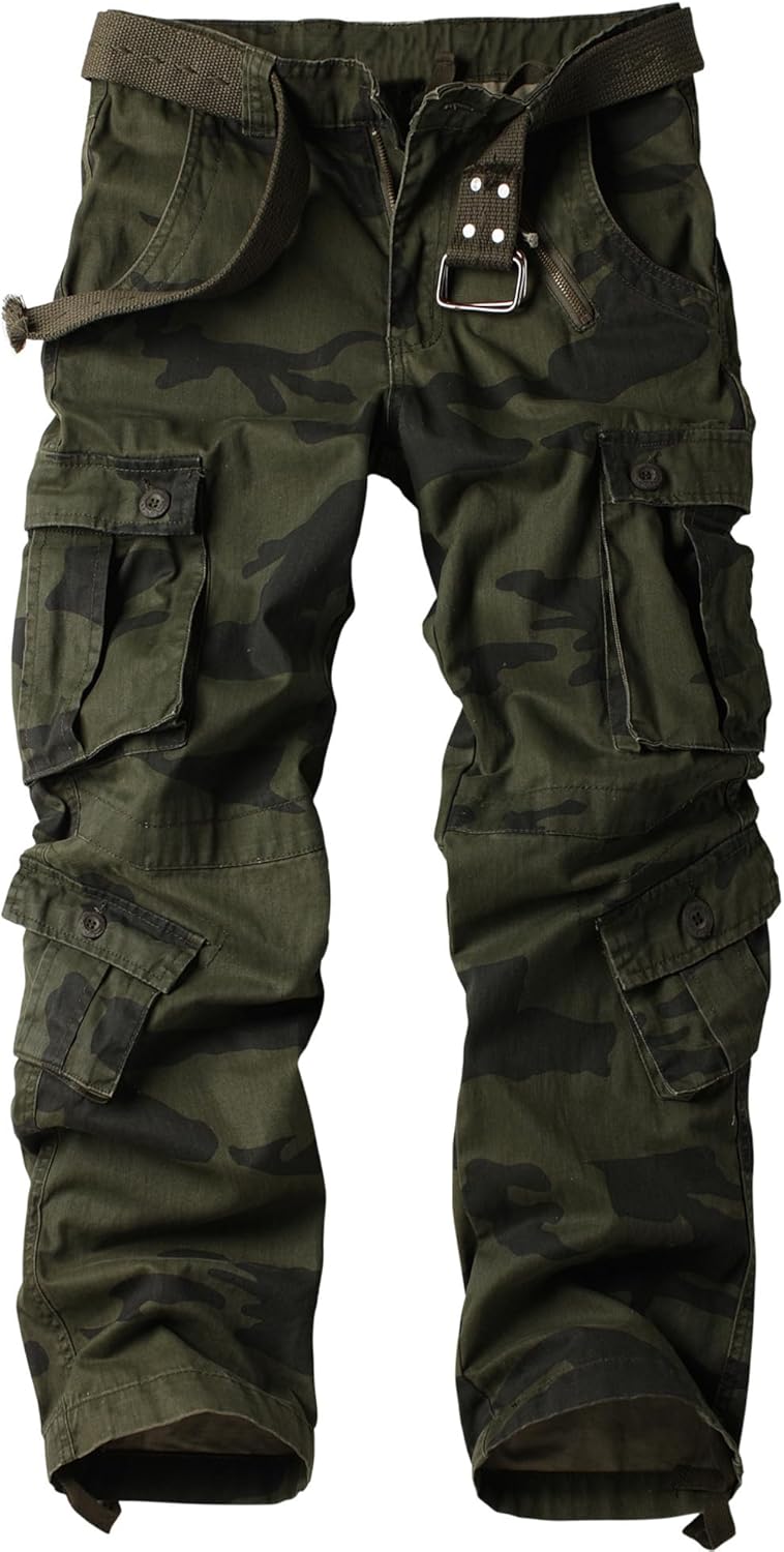 AKARMY Men's Casual Cargo Pants for Comfort and Style