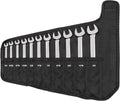 Combination Wrench Set with Pouch, 11-Piece - Compact Roll-Up Kit