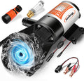 RV Macerator Pump 12V 12GPM Suction 3.2 ft Lift 10 ft - Fast Waste