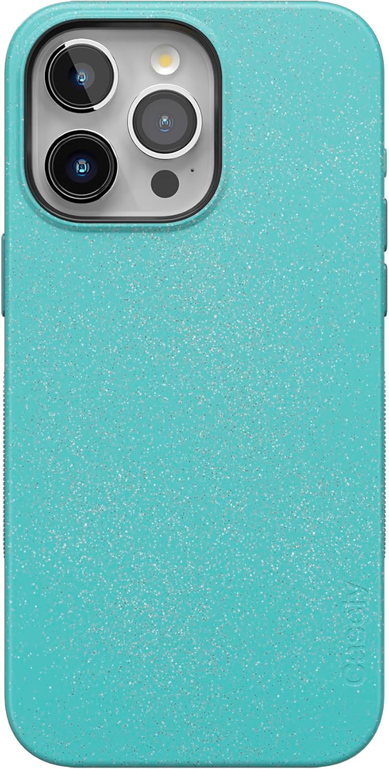 Casely iPhone 15 Pro Max Case - Aquamarine Glitter Protection
