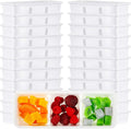 Hushee 100 Pack 17 oz 3-Compartment Meal Prep Containers - Disposable