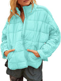 Gacaky Women's Baggy Lightweight Zip Puffer Jacket - Warm Winter Coat