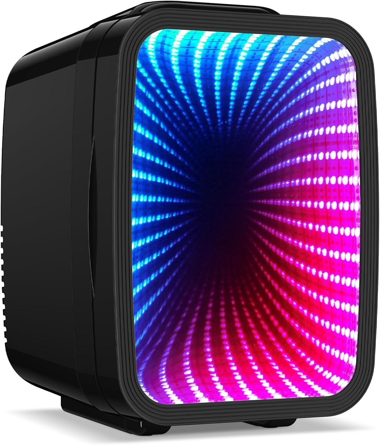 Mini Fridge with Dimmable LED Light for Gaming and Office Use