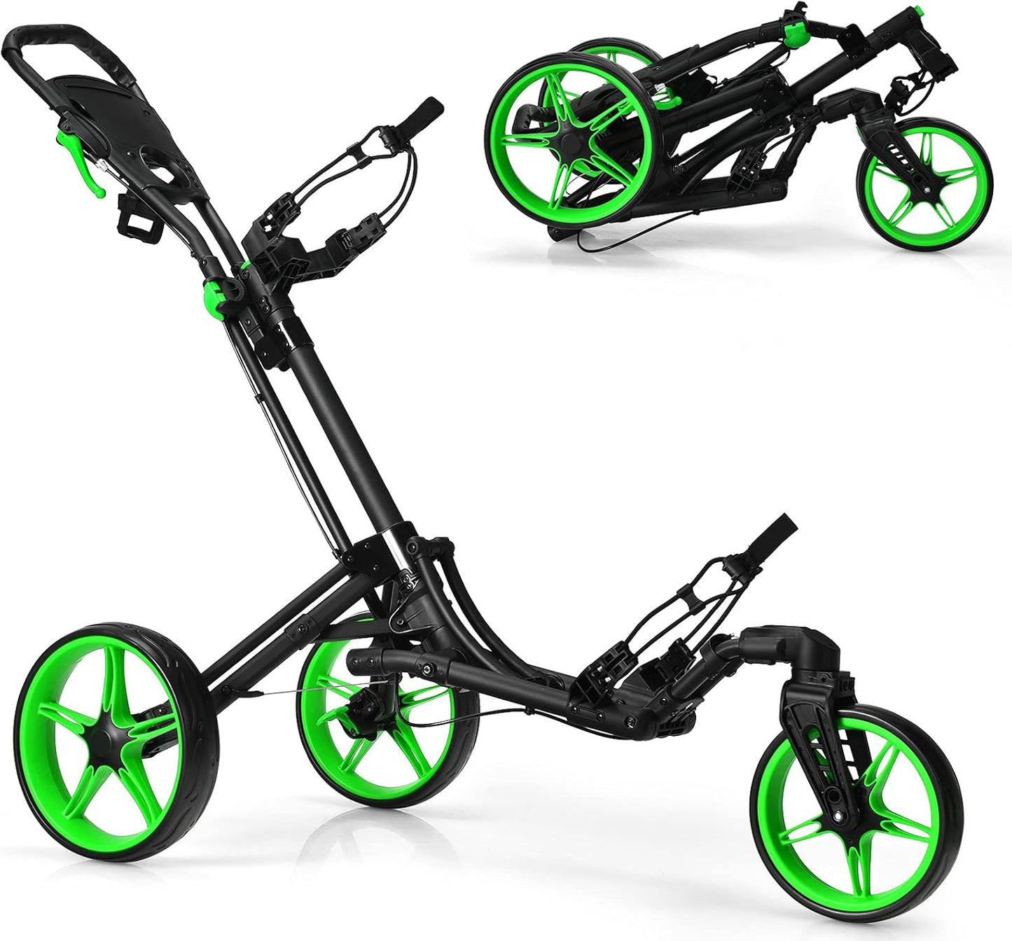 Effortless Golf Organization with GYMAX 3-Wheel Push Cart