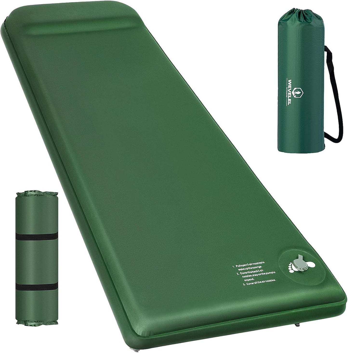 Memory Sleeping Pad for Camping - Ultra-Thick Foam Comfort