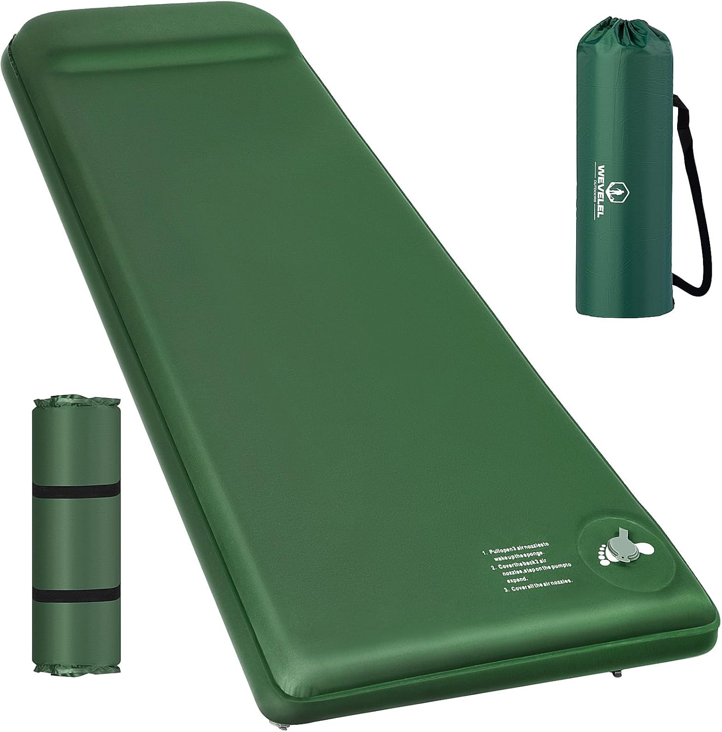 Memory Sleeping Pad for Camping - Ultra-Thick Foam Comfort
