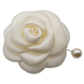 Silk Rose Flower Pin Brooch 8.5 Centimeter - Timeless Handmade Accent