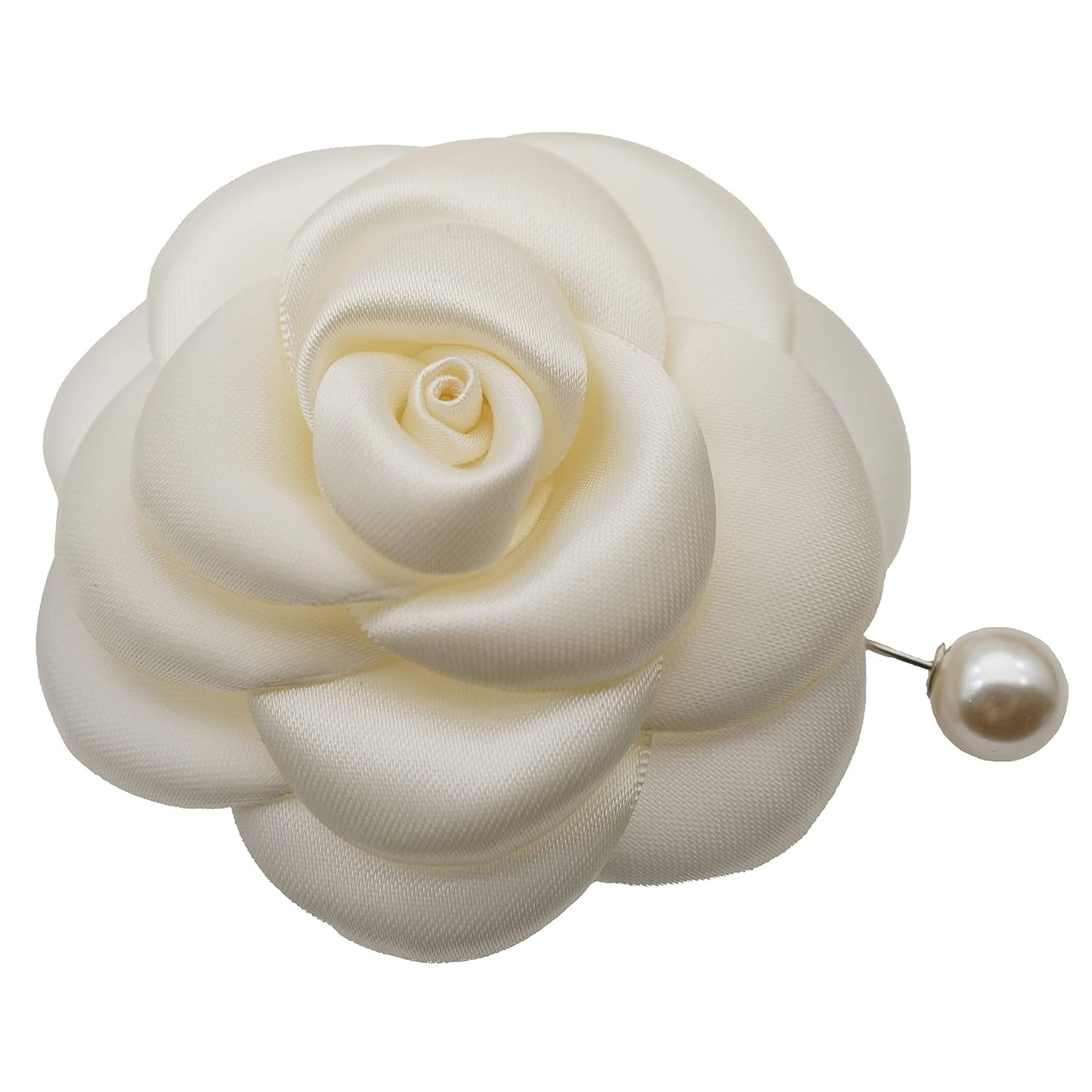 8.5 Centimeter Silk Rose Flower Pin Brooch for All Occasions