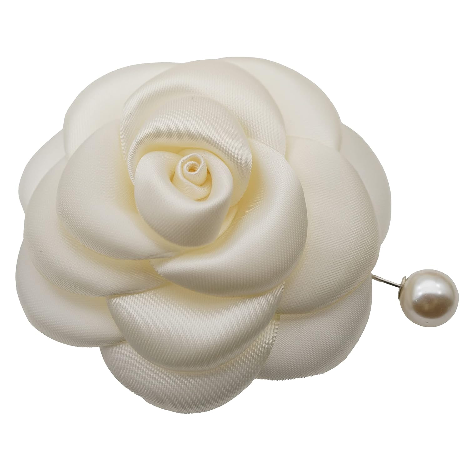 8.5 Centimeter Silk Rose Flower Pin Brooch for All Occasions