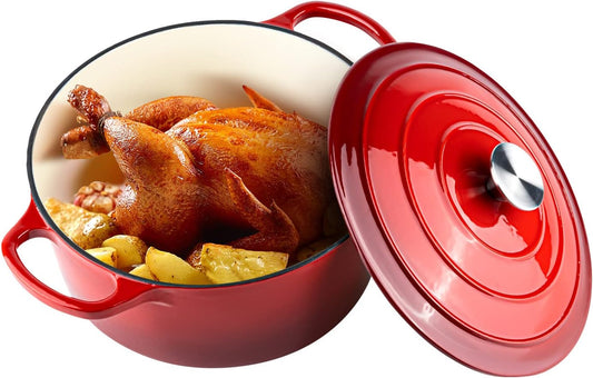 Miereirl 6 Quart Enameled Dutch Oven for Versatile Cooking