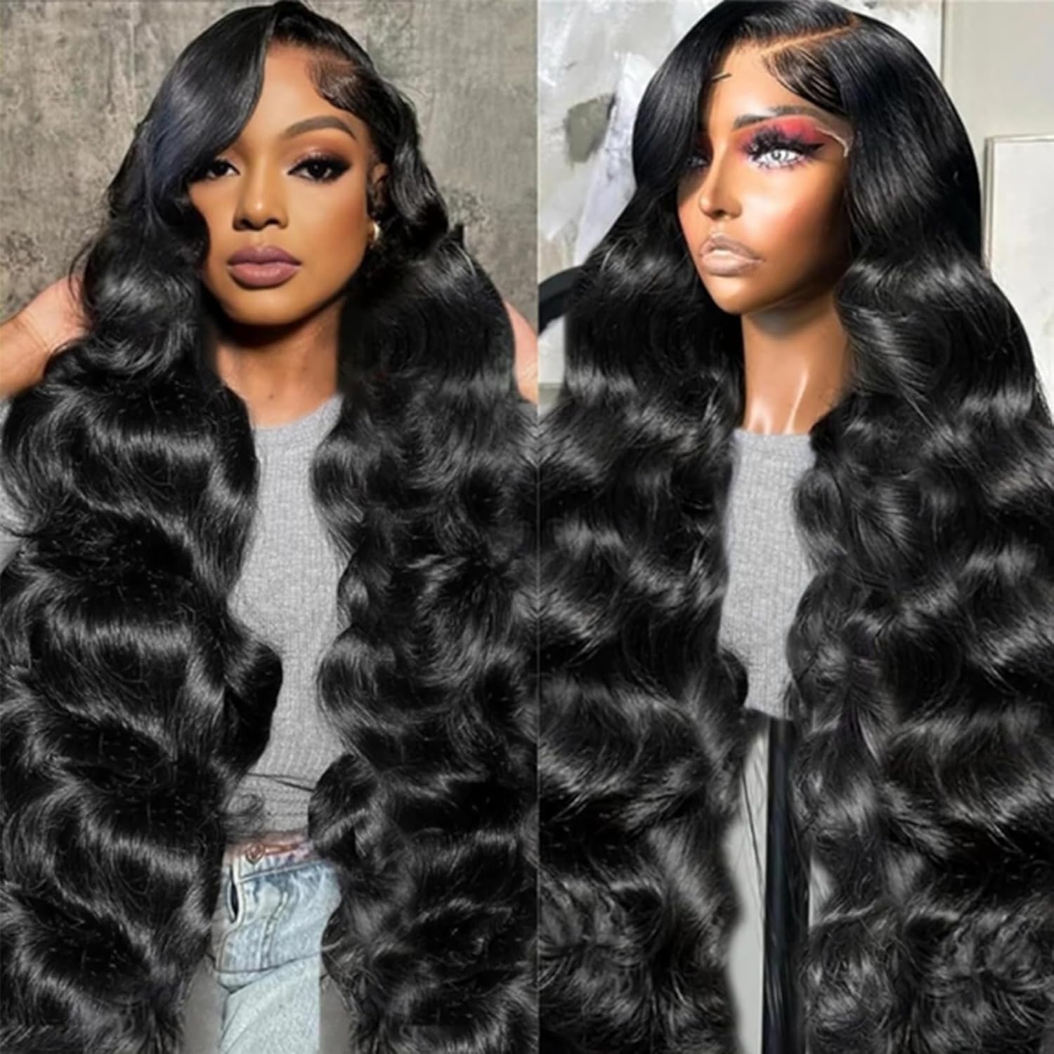Lemoda 13x6 Lace Frontal Wigs Human Hair Body Wave 24 Inch