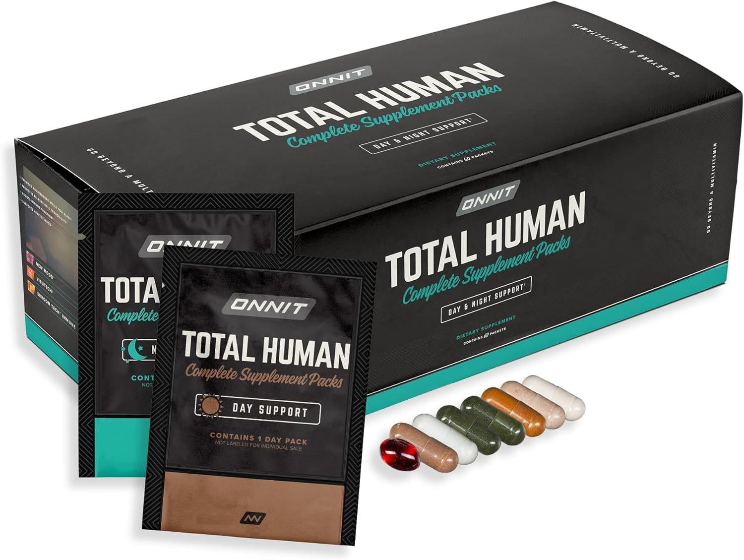 ONNIT Total Human Day and Night Vitamin Packs for Optimal Health