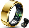 Smart Ring for Women Men Fitness Tracker with Blood Pressure - Gold