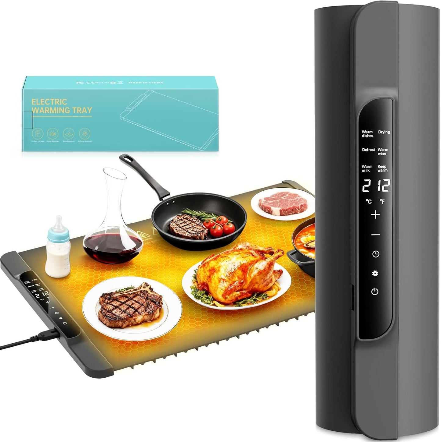 Warming Mat for Food - 14 Temperature Electric Warming Tray