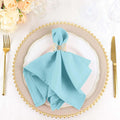Elegant Light Blue Violet Cloth Napkins Set of 100 for Events