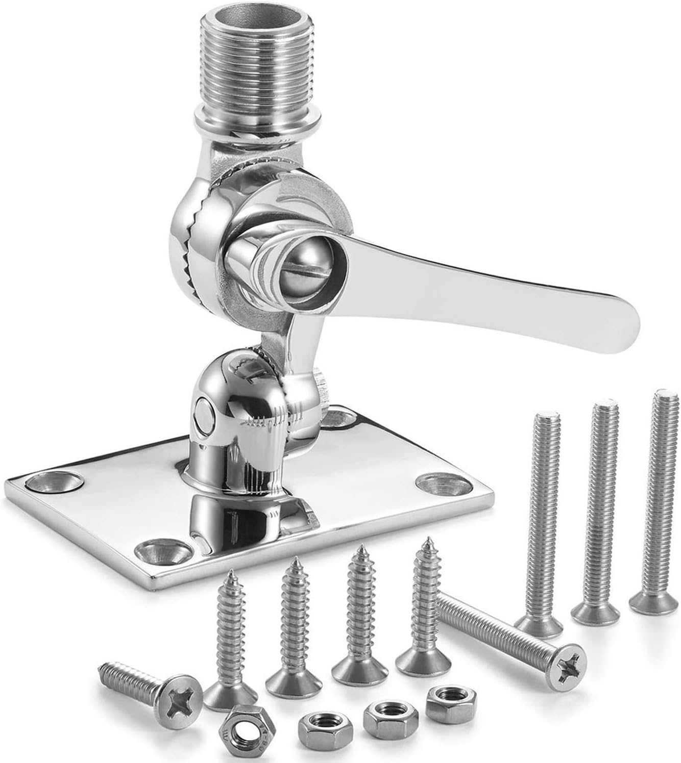 Marine VHF Antenna Mount with Adjustable Base for Boats