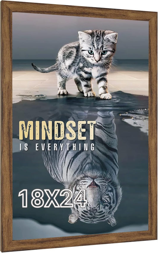 18x24 Rustic Brown Frame for Pictures and Posters - Perfect Gift