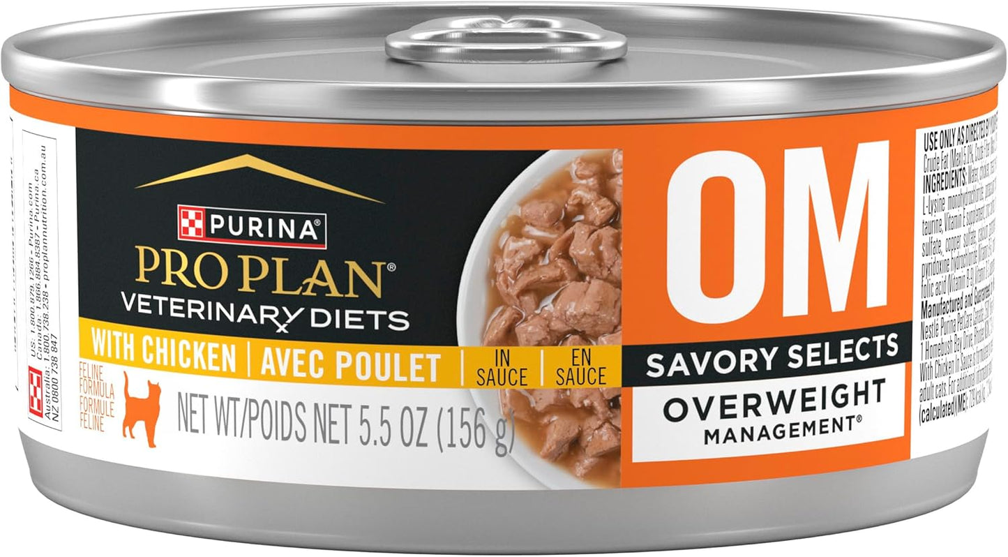 Purina OM Overweight Management Savory Selects Wet Cat Food
