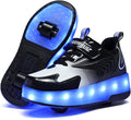 Ehauuo Unisex Roller Shoes Kids Sparkling Wheels - Lighted Skate