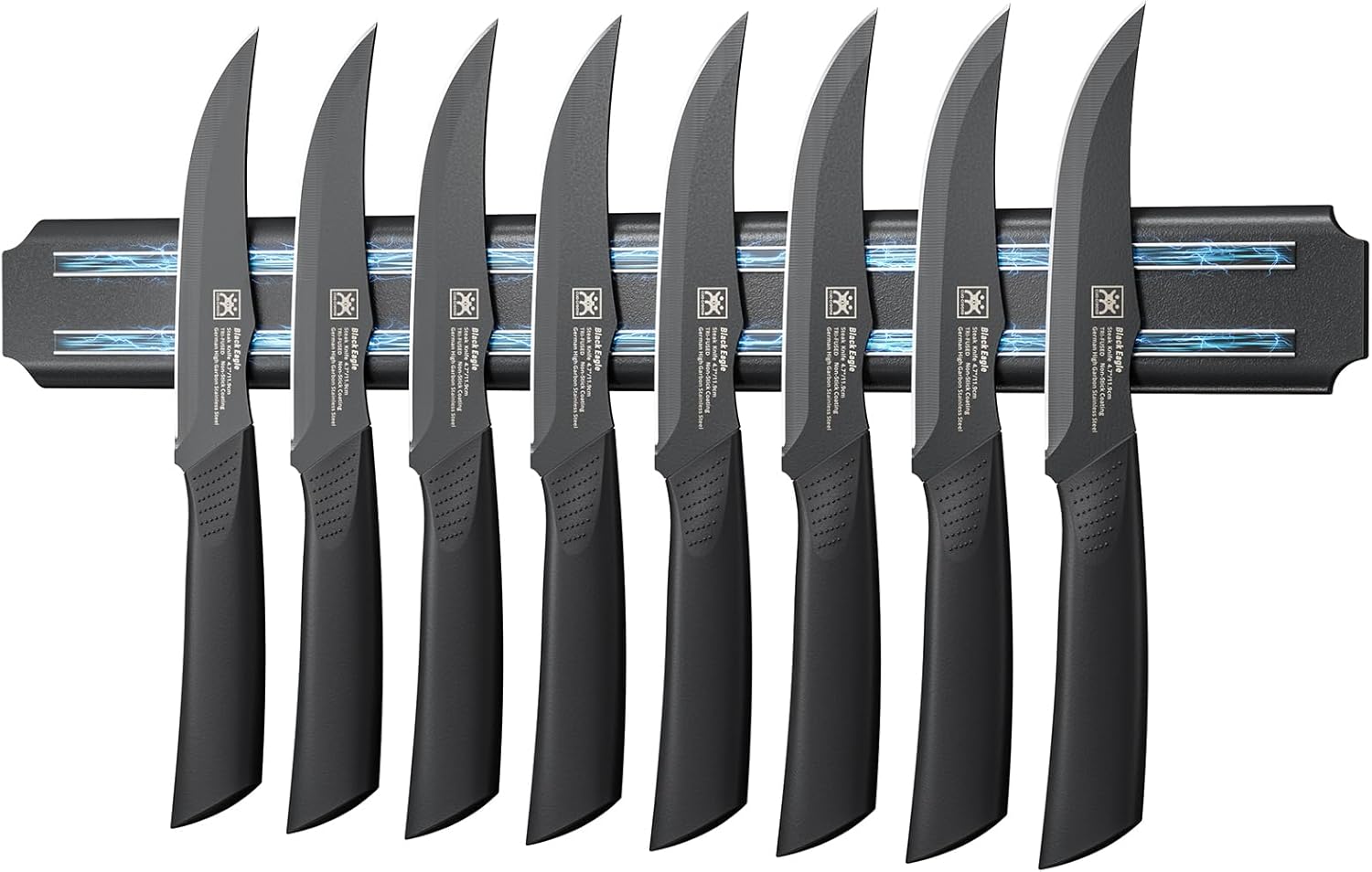 CuoCreate Non-Serrated Steak Knives Set of 8 for Perfect Cuts