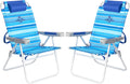 SUNNYFEEL 17in Tall Oversized Beach Chairs 2 Pack - High, Reclining
