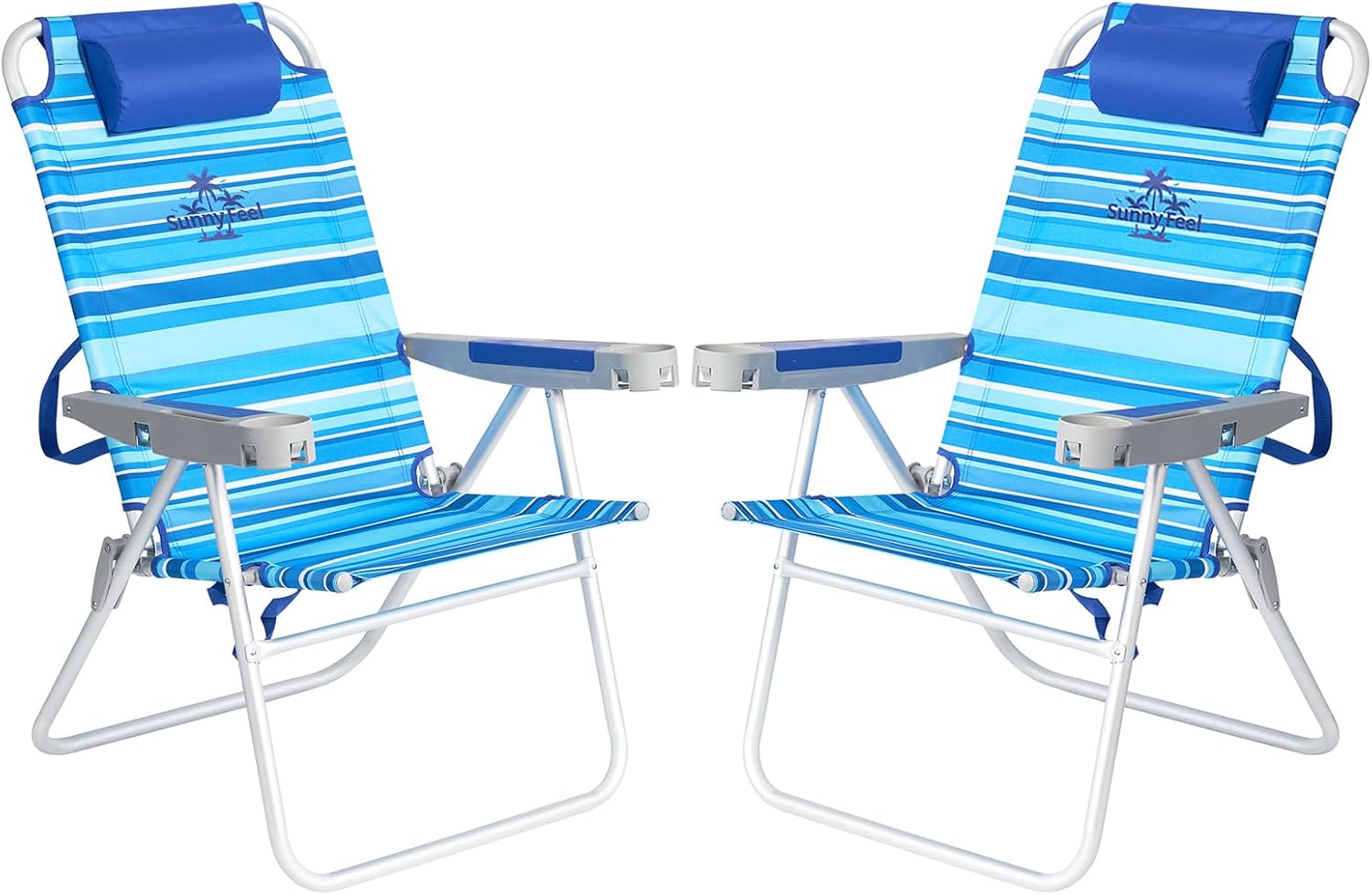 Oversized Beach Chairs 2 Pack for Adults - Heavy Duty Comfort