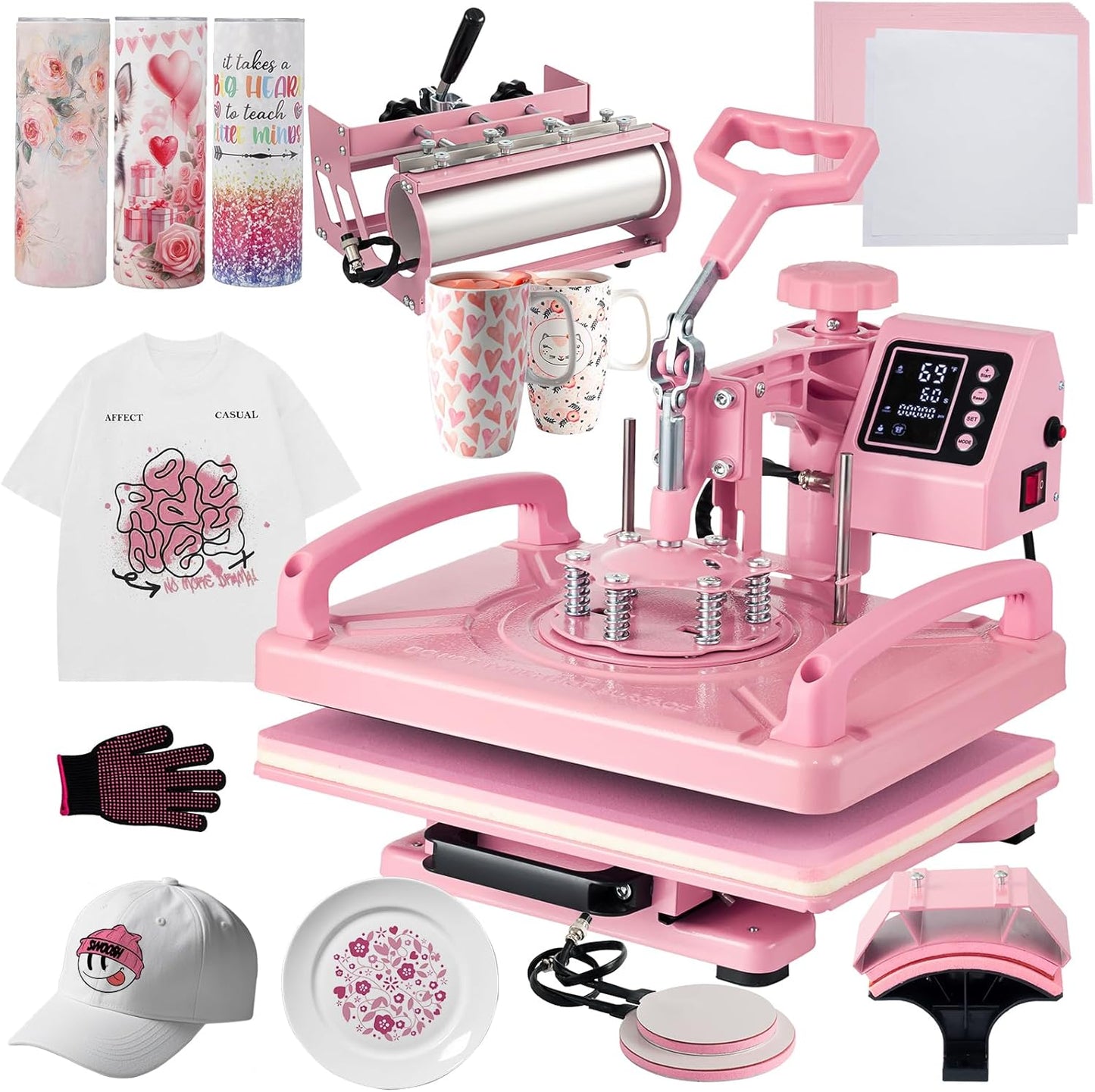 5 in 1 Heat Press Machine for T-Shirts and Tumblers