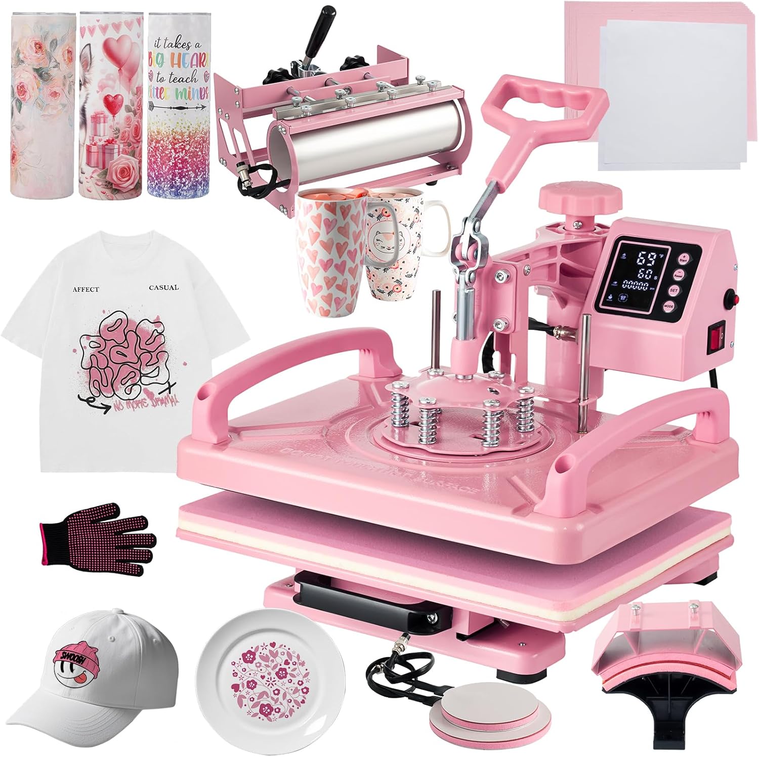 5 in 1 Heat Press Machine for T-Shirts and Tumblers
