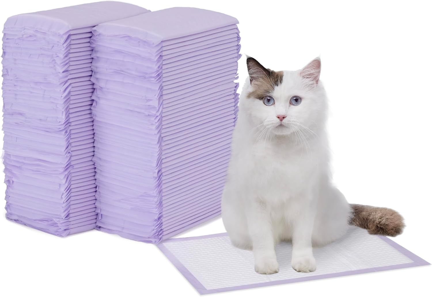 Durable Cat Pee Pads for Litter Box with Lemon Scented Odor Control