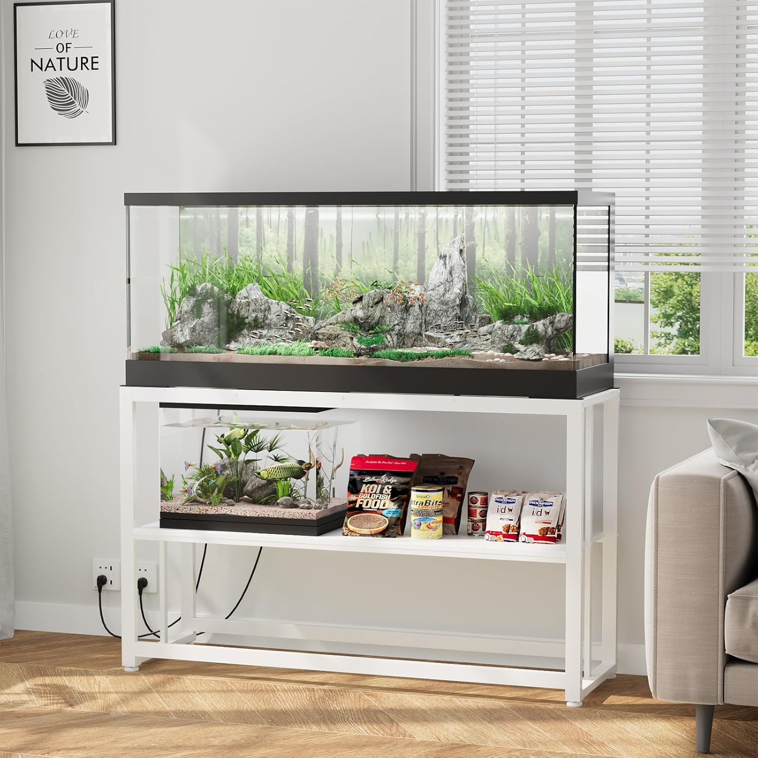 VOWNER 55-75 Gallon Fish Tank Stand - Heavy Duty Metal Rack