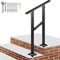 Handrail for Outdoor Steps - Adjustable 0-2 Step Stair Rail