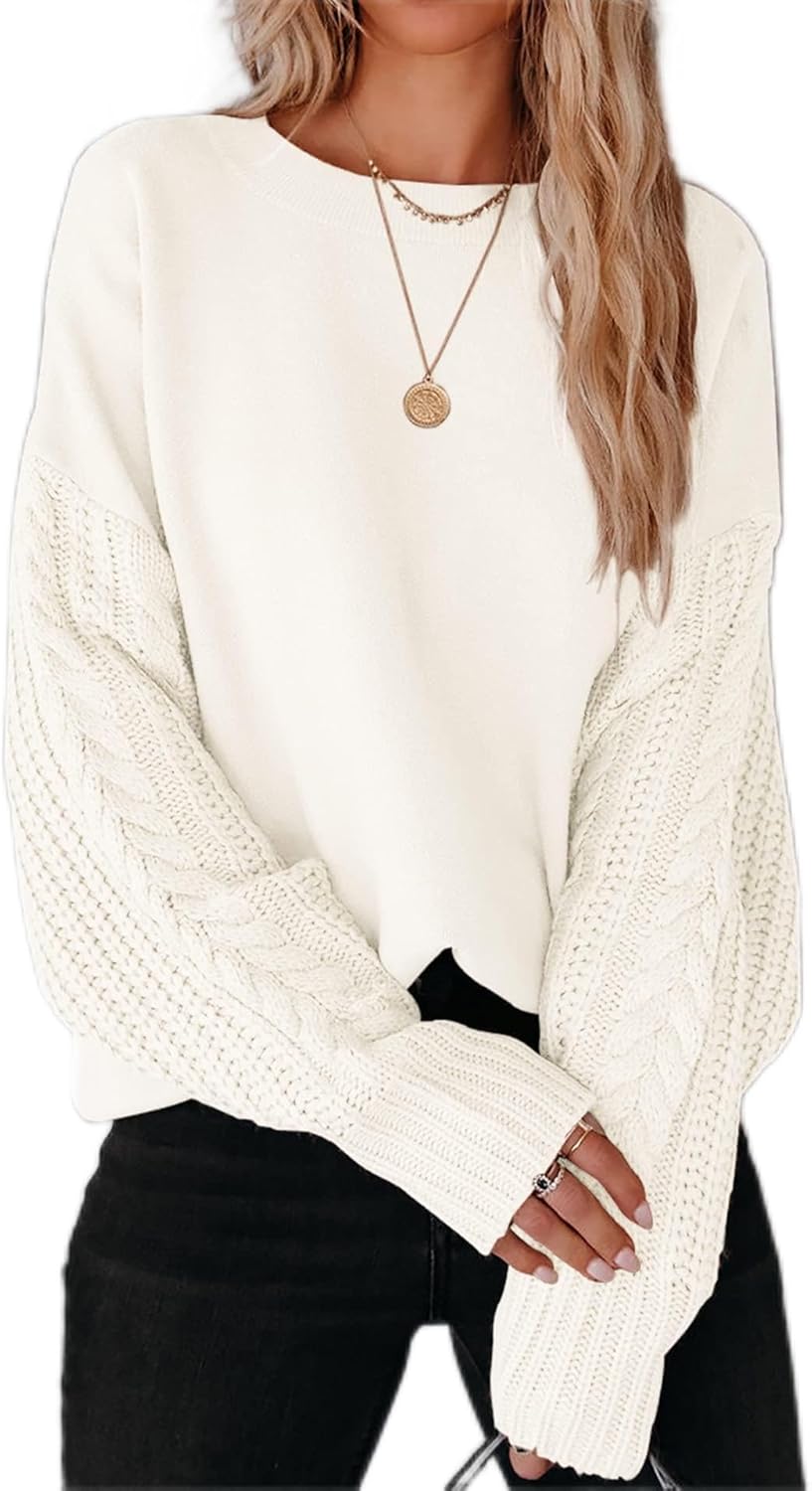 ZESICA Women's Oversized Pullover Sweater for Fall Fashion
