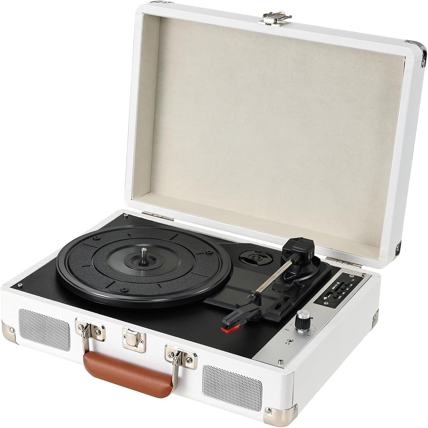Hododou Portable Vinyl Record Player with Bluetooth and USB