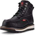 SUREWAY 6 in Mens Steel Toe Wedge Moc Work Boots - Durable Comfort