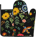 Non-Slip Mexican Floral Heat Resistant Oven Mitts