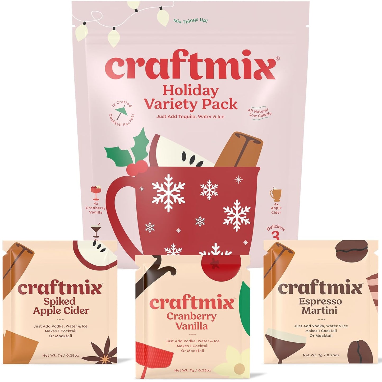 Craftmix Holiday Variety Pack - Mixes 12 Drinks