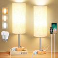 ZJOJO Table Lamp Set of 2 for Bedroom with Dimmable Features