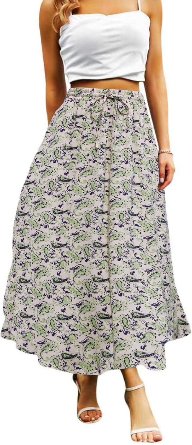 Maxi Skirts for Women with Pockets for Casual Beach Parties