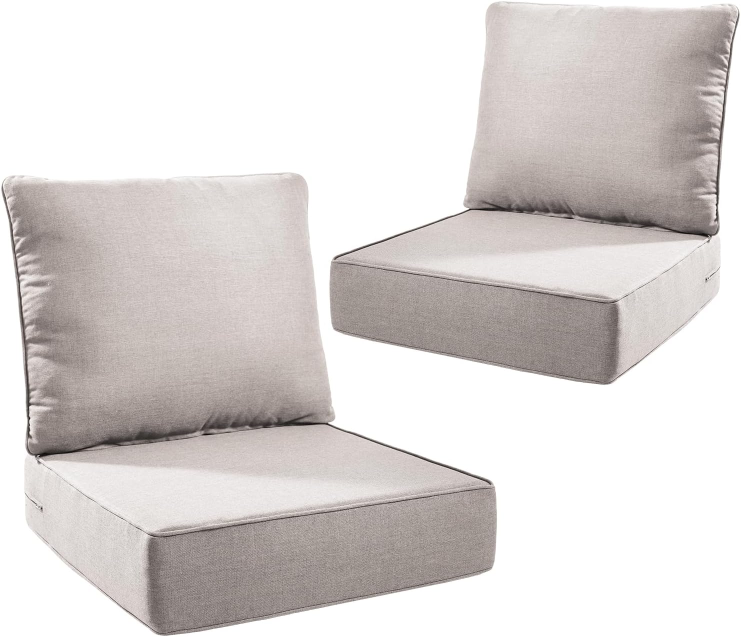 Outdoor Seat Cushion Set for Patio Furniture - Beige Comfort